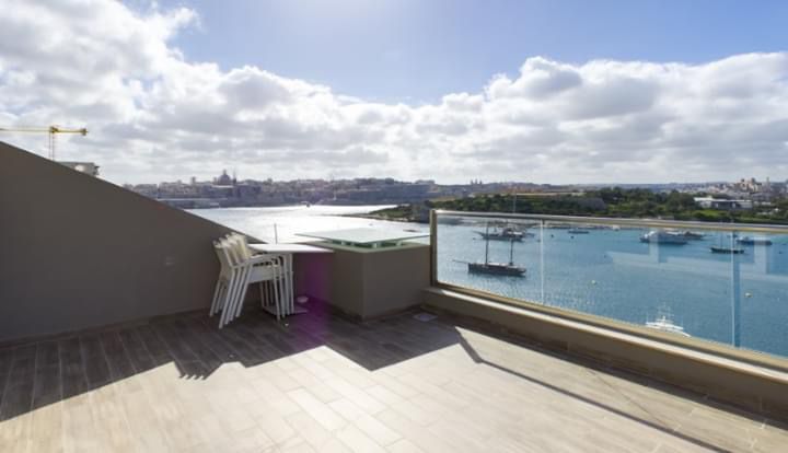 Sliema – Stunning Seafront Duplex Penthouse for Rent